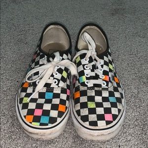 COLORED CHECKERED VANS